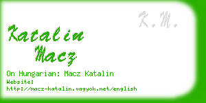 katalin macz business card